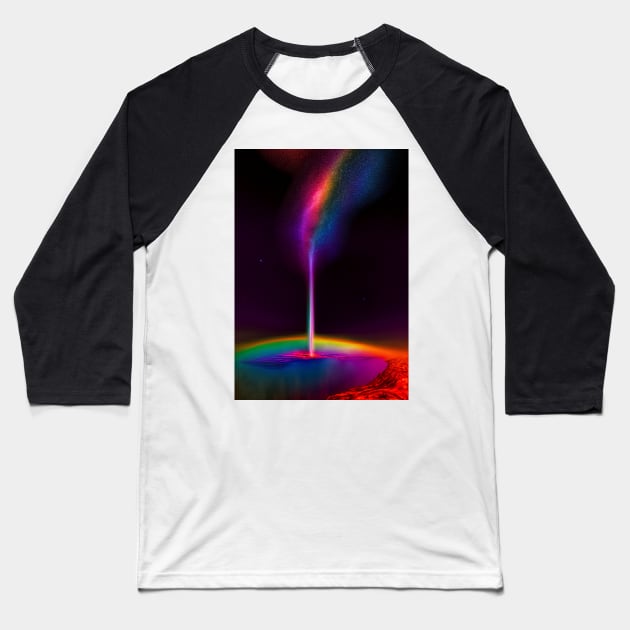 Evaporating Colors Baseball T-Shirt by EggheadK8